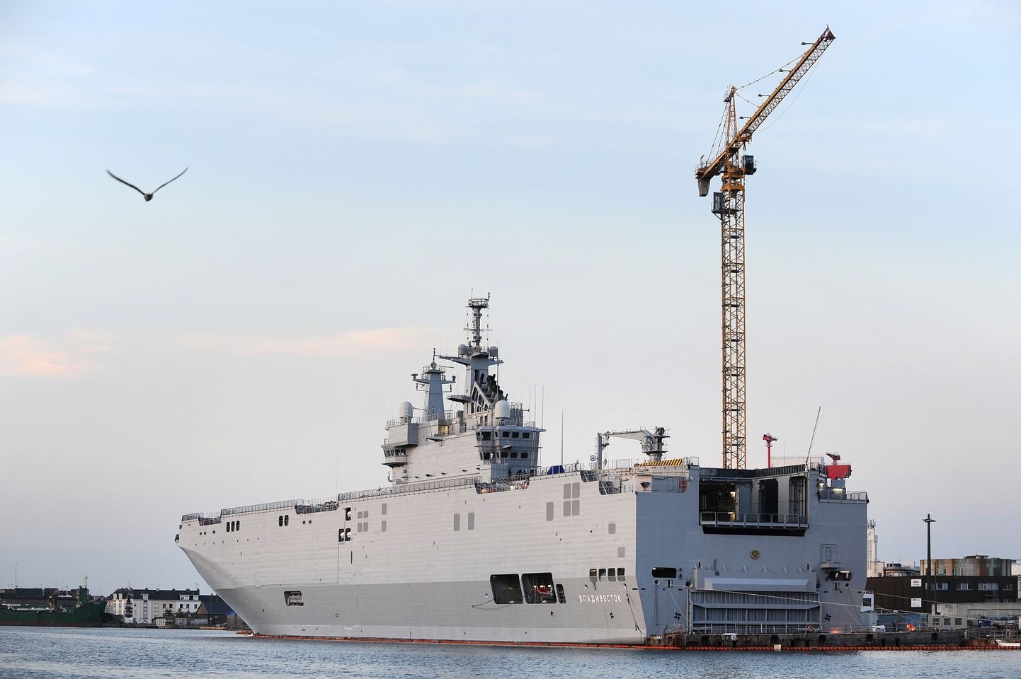 Lääne-Prantsusmaal Saint-Nazaire'is valmib Venemaa tellitud dessantlaev Vladivostok.