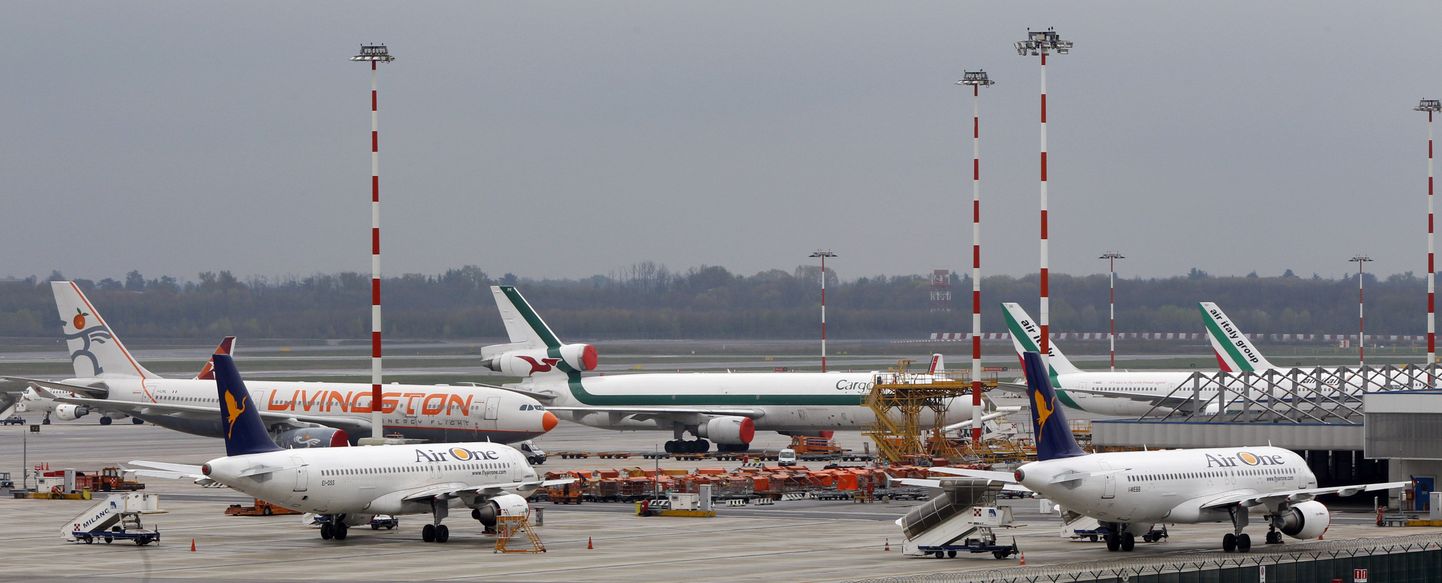 Lennukid Milanos Malpensa lennuväljal.