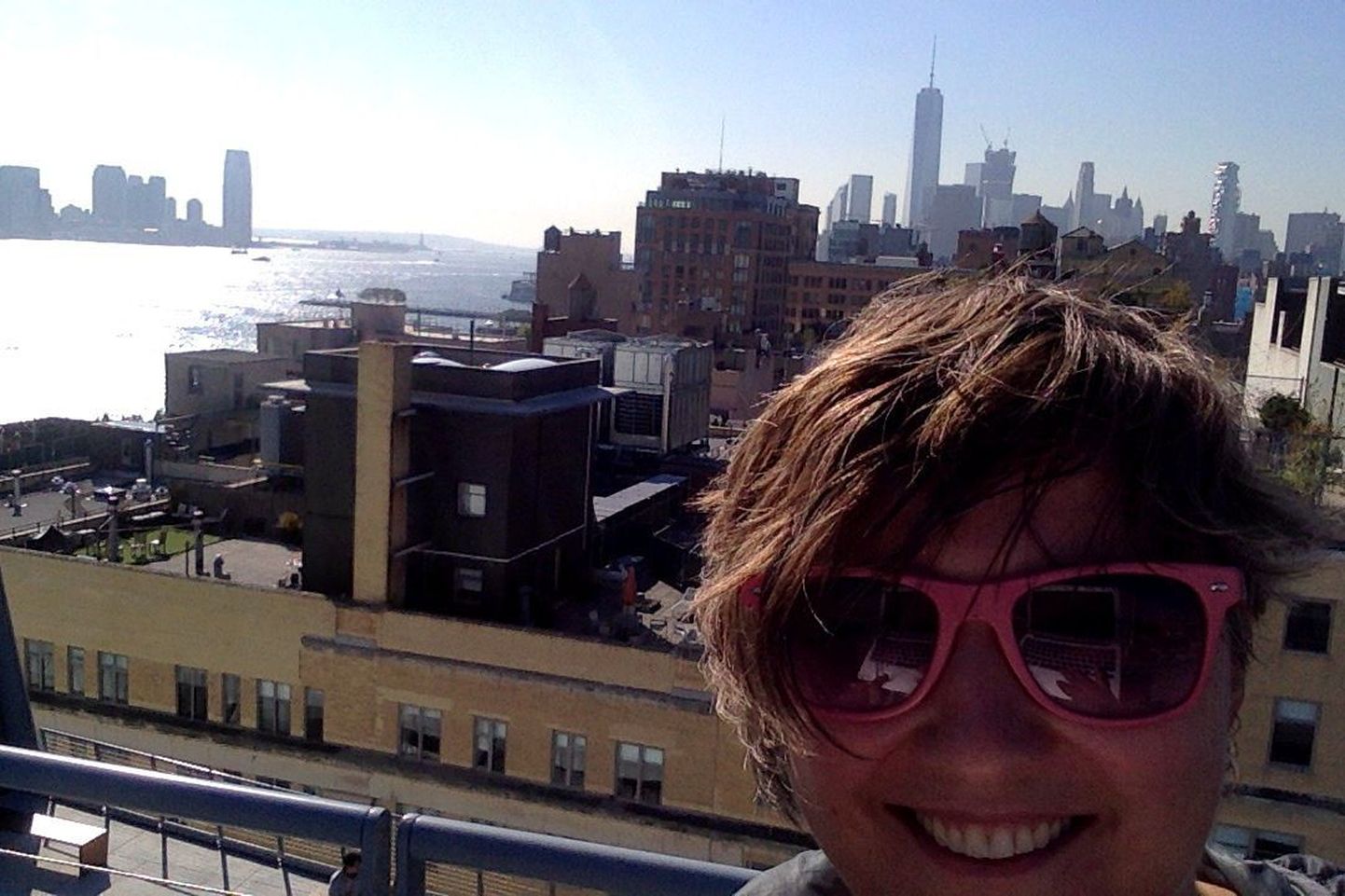 Rael Artel tegi endast foto, kui seisis Whitney muuseumi uue hoone katusel, selja taga Lower Manhattan ja vasakul New Jersey.