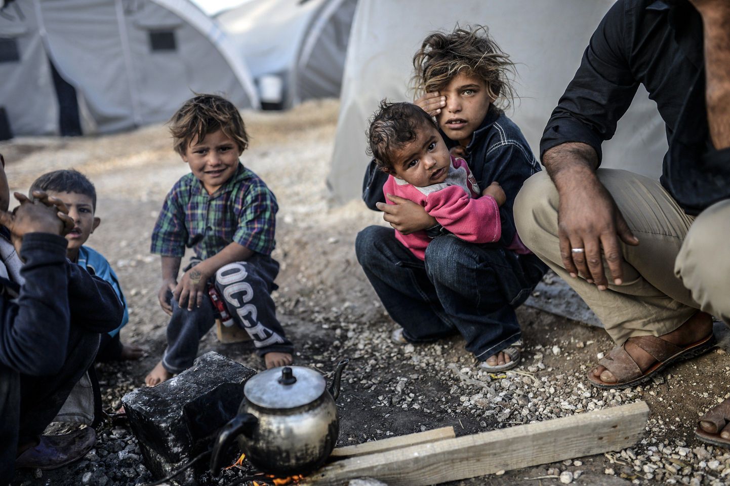 Süüria vägivalla eest Türki pagenud kurdi lapsed.