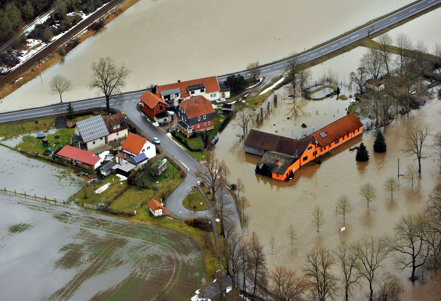 Üleujutus Kesk-Saksamaal Henfstaedtis.