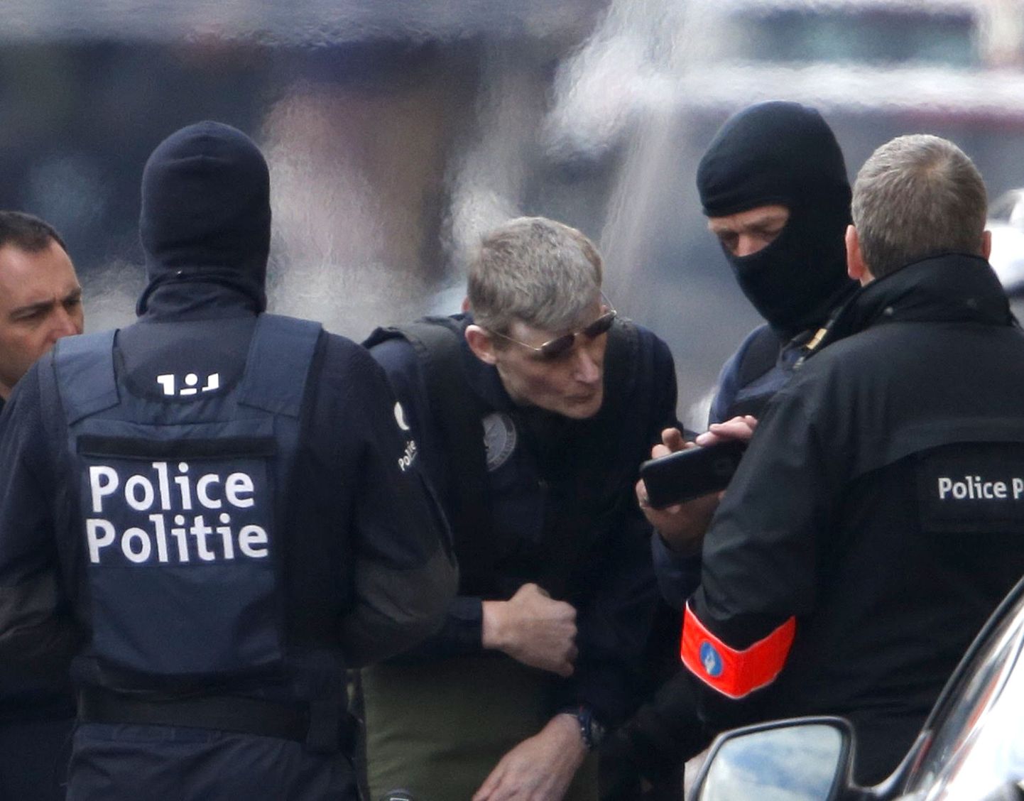 Brüsseli politsei tänasel operatsioonil.