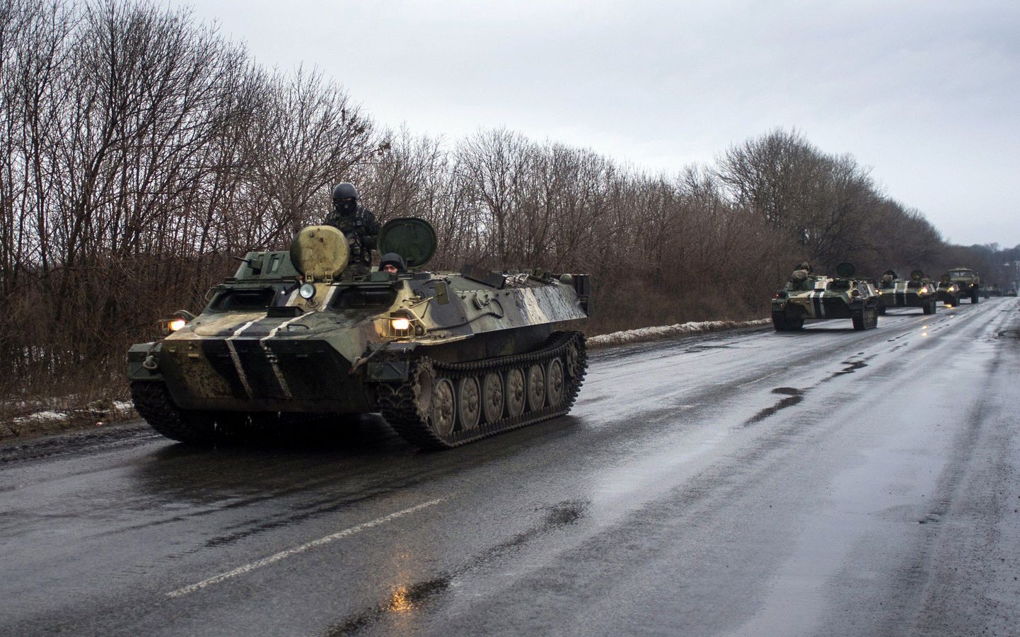 Ukraina armee soomukid liikusid 1. veebruaril Debaltseve suunas.