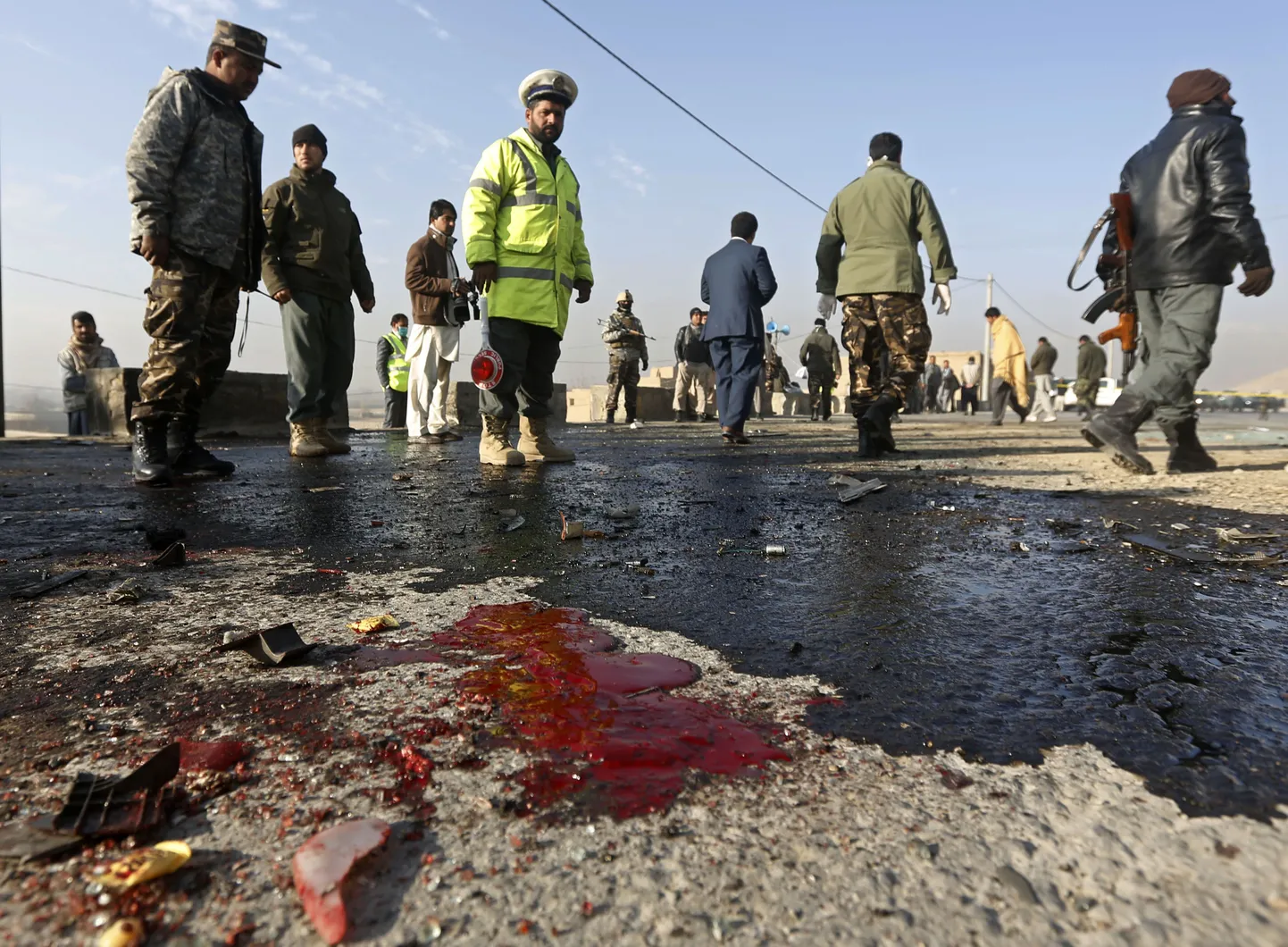 Möödunud nädalal Kabulis toimunud enesetapurünnaku paik.