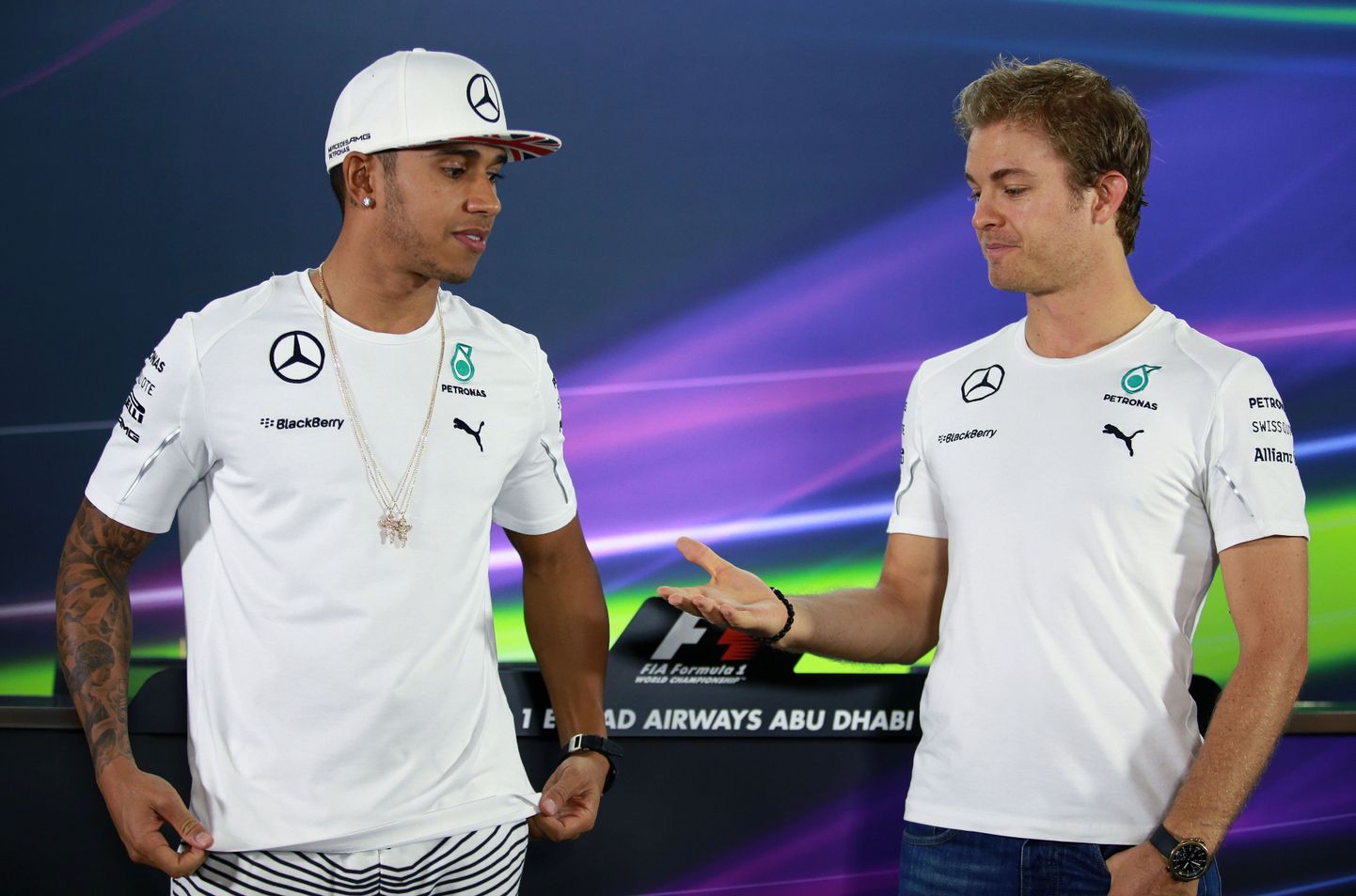 Lewis Hamilton ja Nico Rosberg.