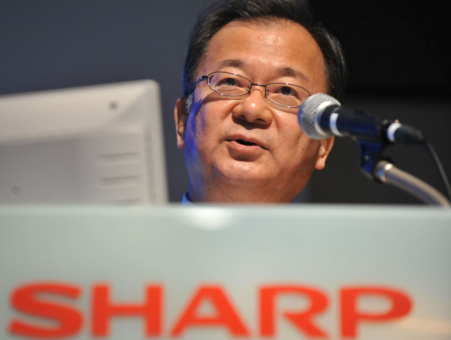 Sharpi president Takashi Okuda.
