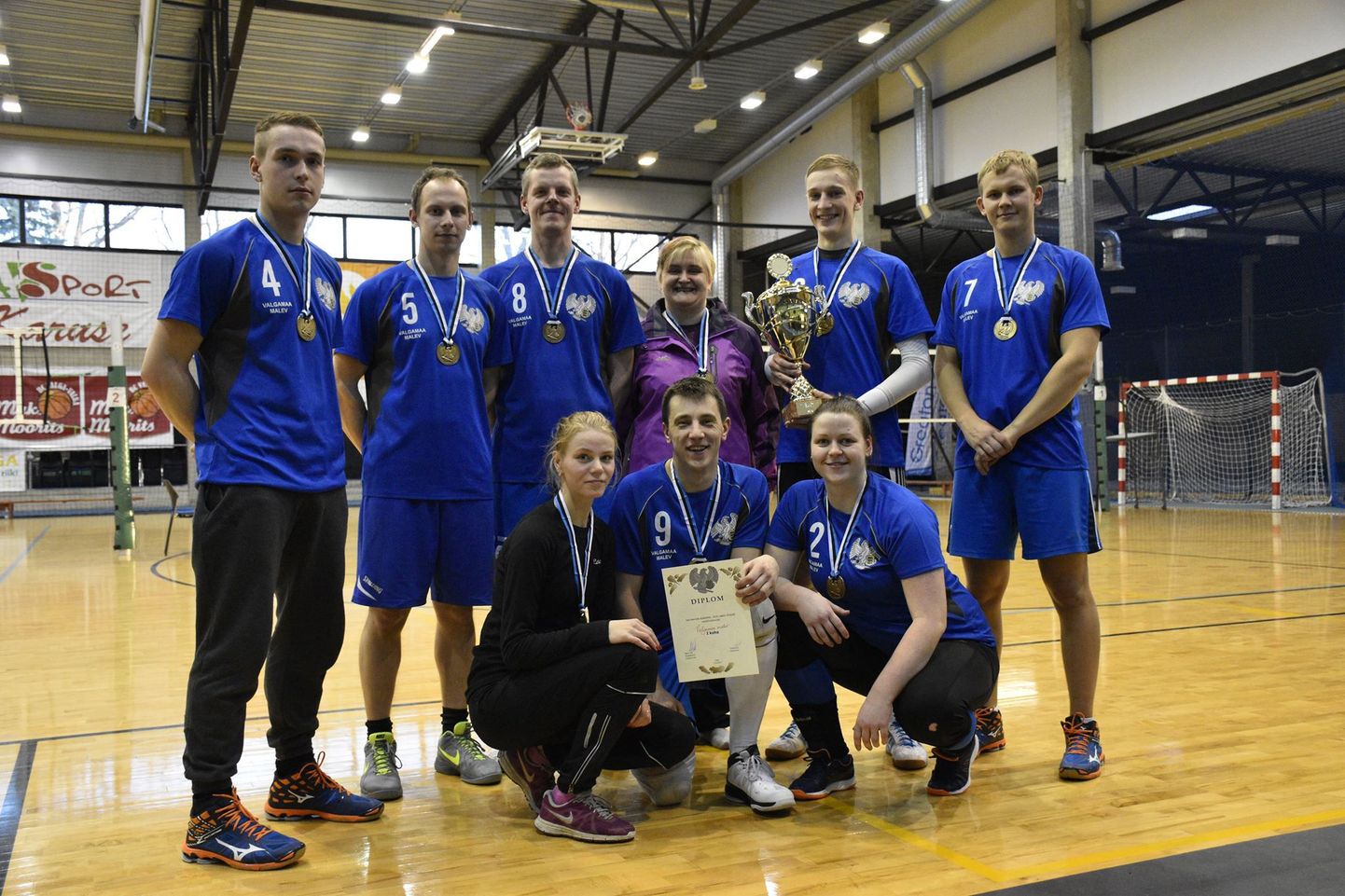 Kaitseliidu 2016. aasta meistrid võrkpallis. Valgamaa maleva võistkond.
