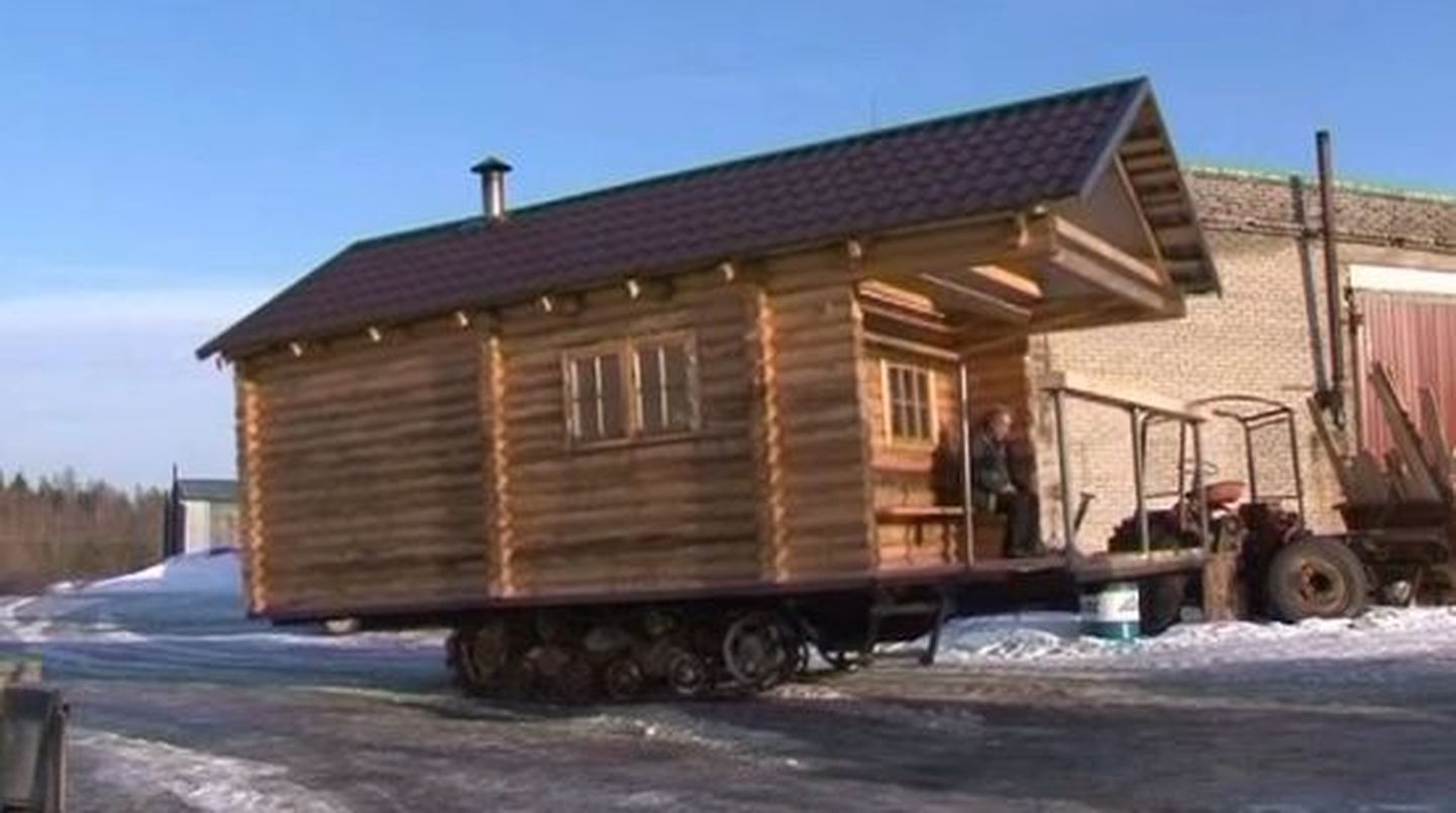 Lõuna-Eesti mees ehitas iseliikuva sauna.