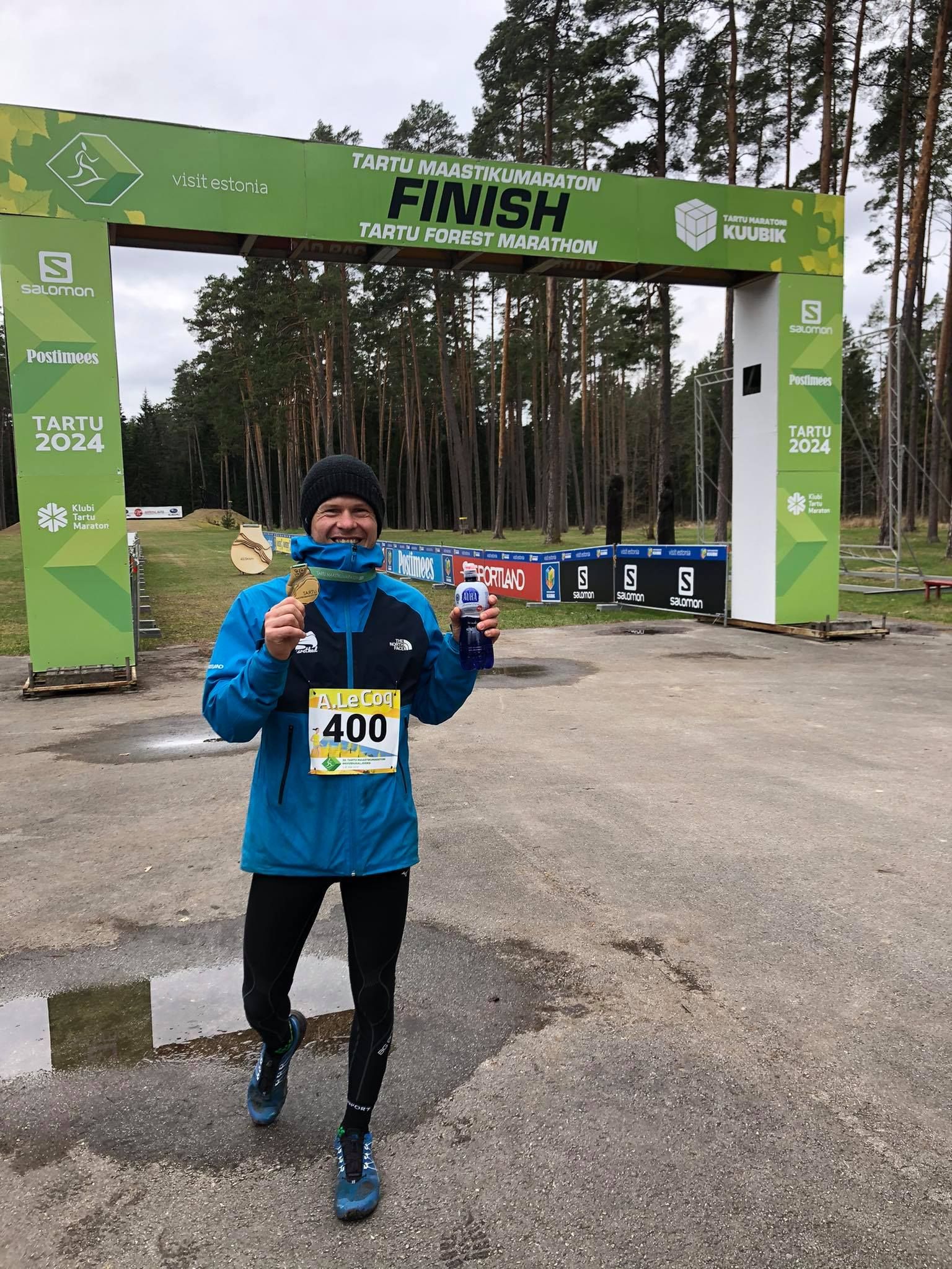 Kunnar Karu 39. Tartu maastikumaratoni finišis.