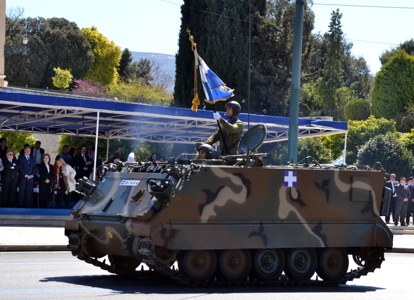 Бронетранспортер М113 вооруженных сил Греции. Такие же стоят на вооружении у Литвы.