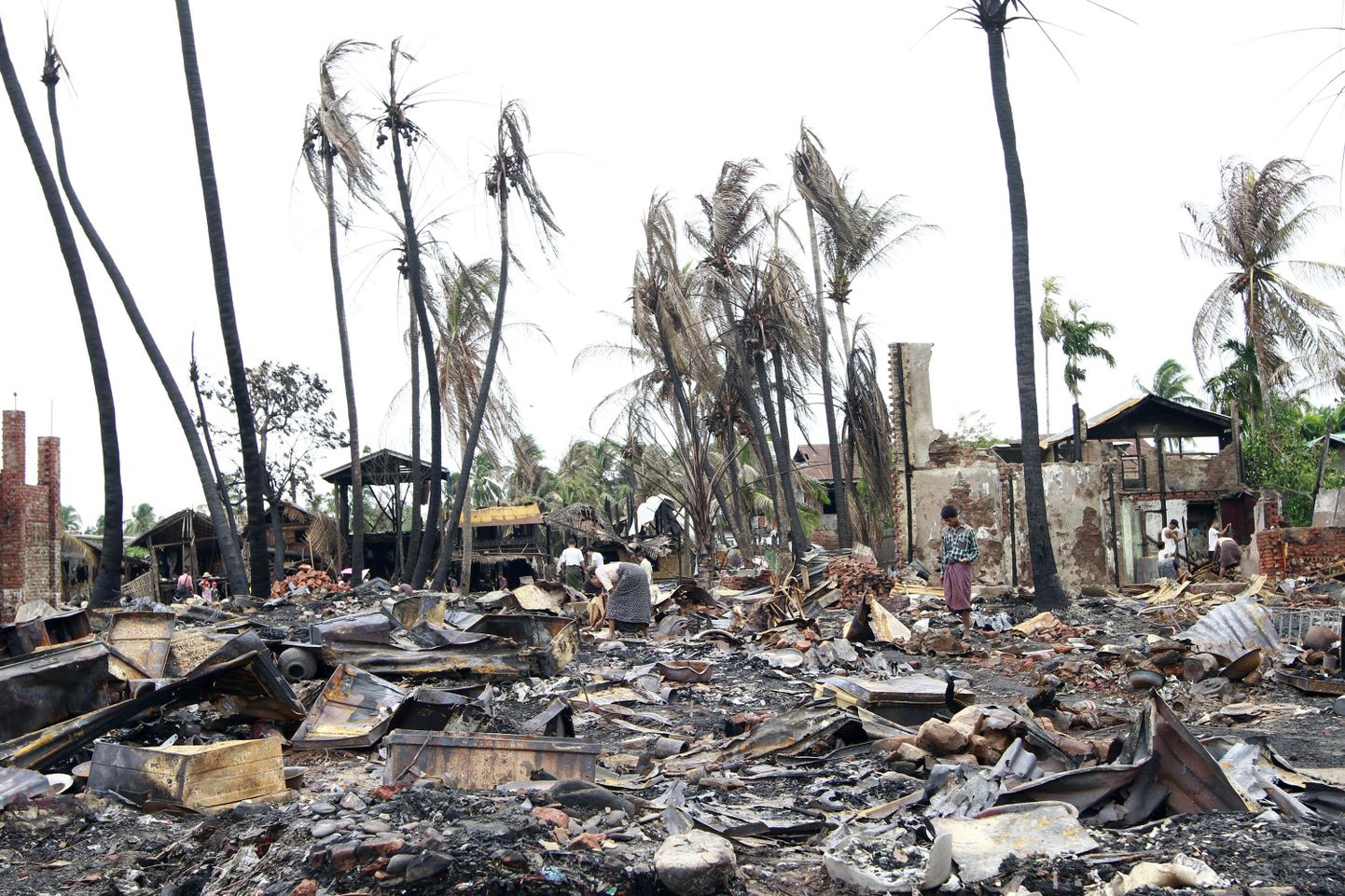 Birma rahutustes purustatud Rakhine'i osariigi pealinn Sittwe