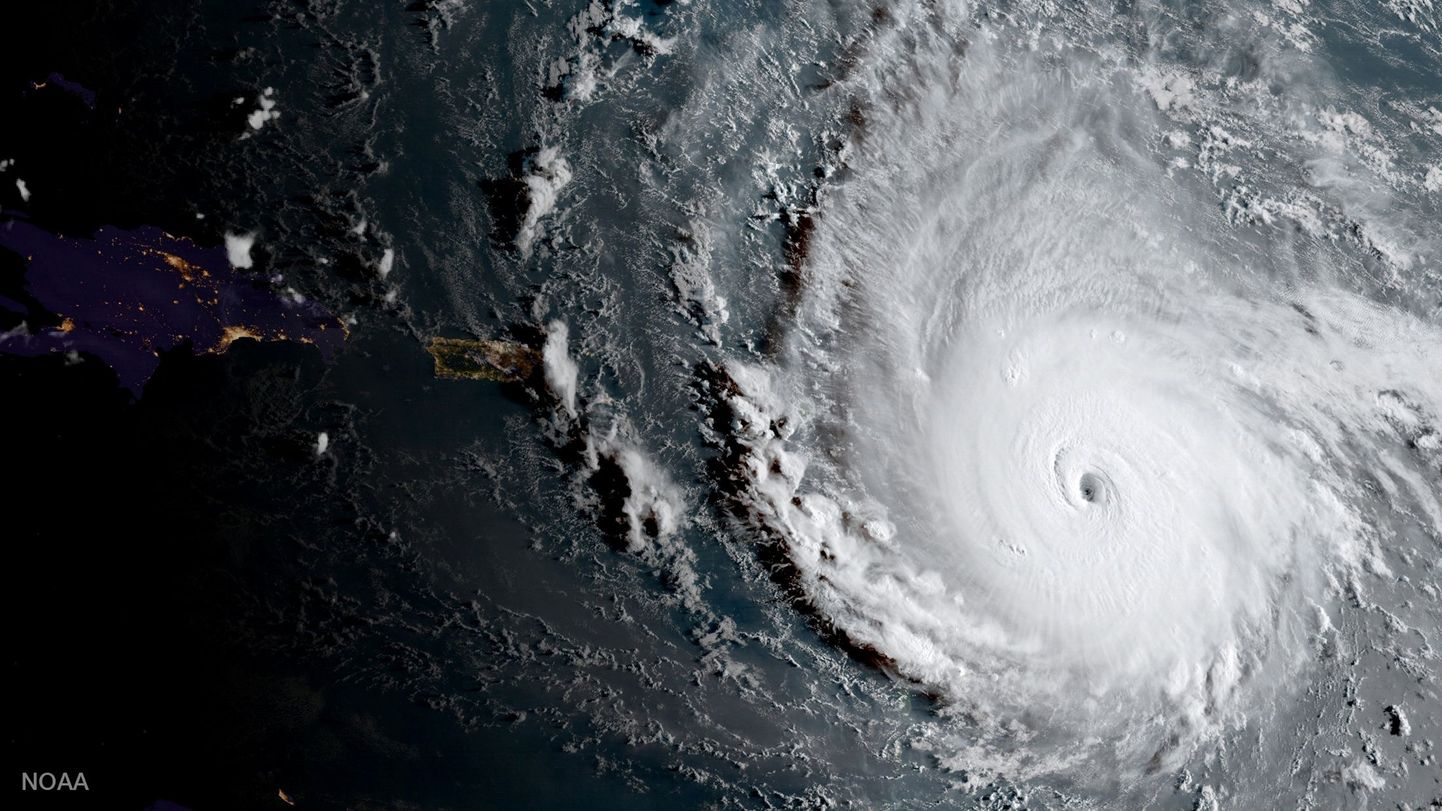 Satelliitpilt orkaan Irmast.