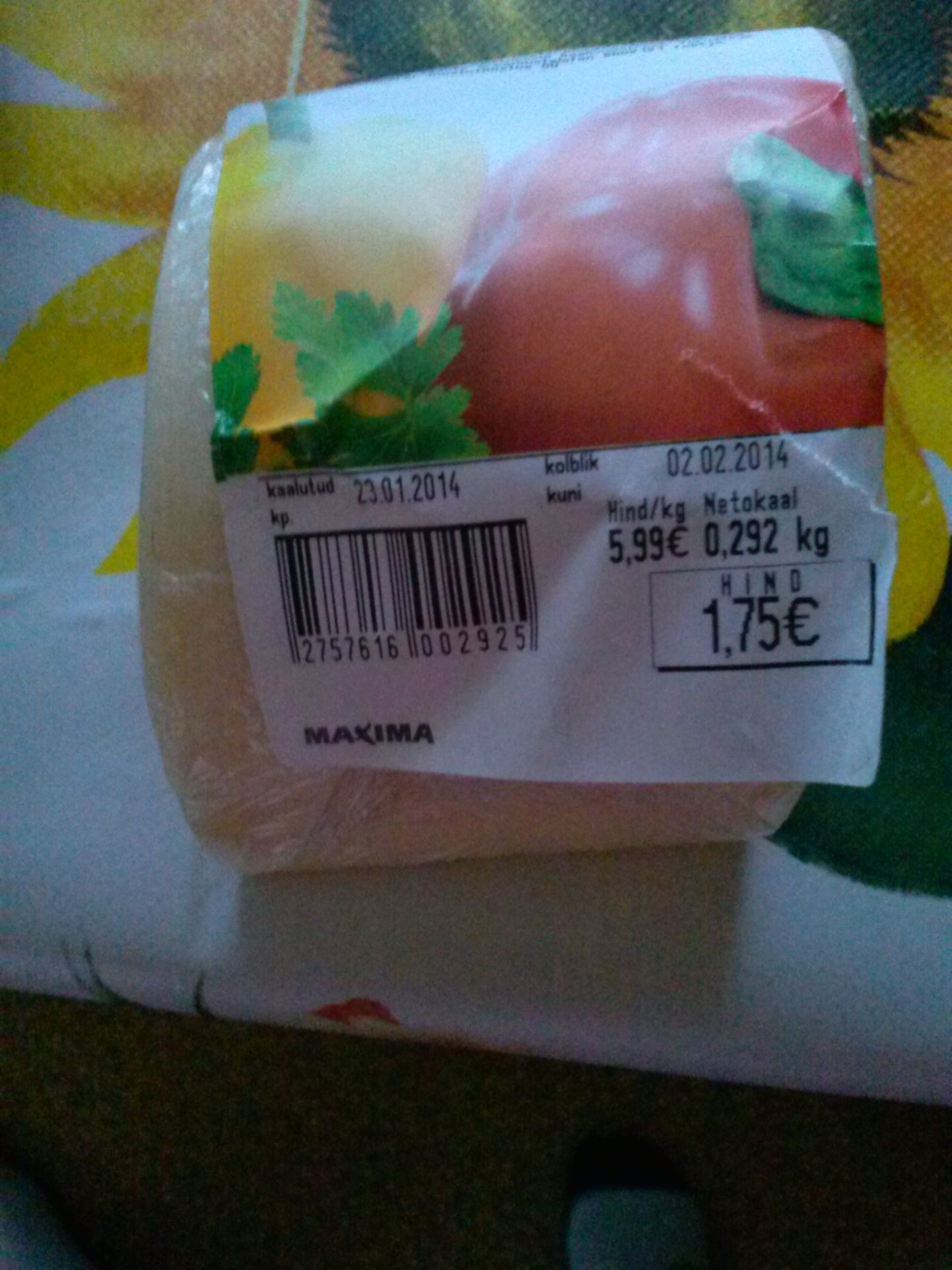 Купленный в Maxima сыр.