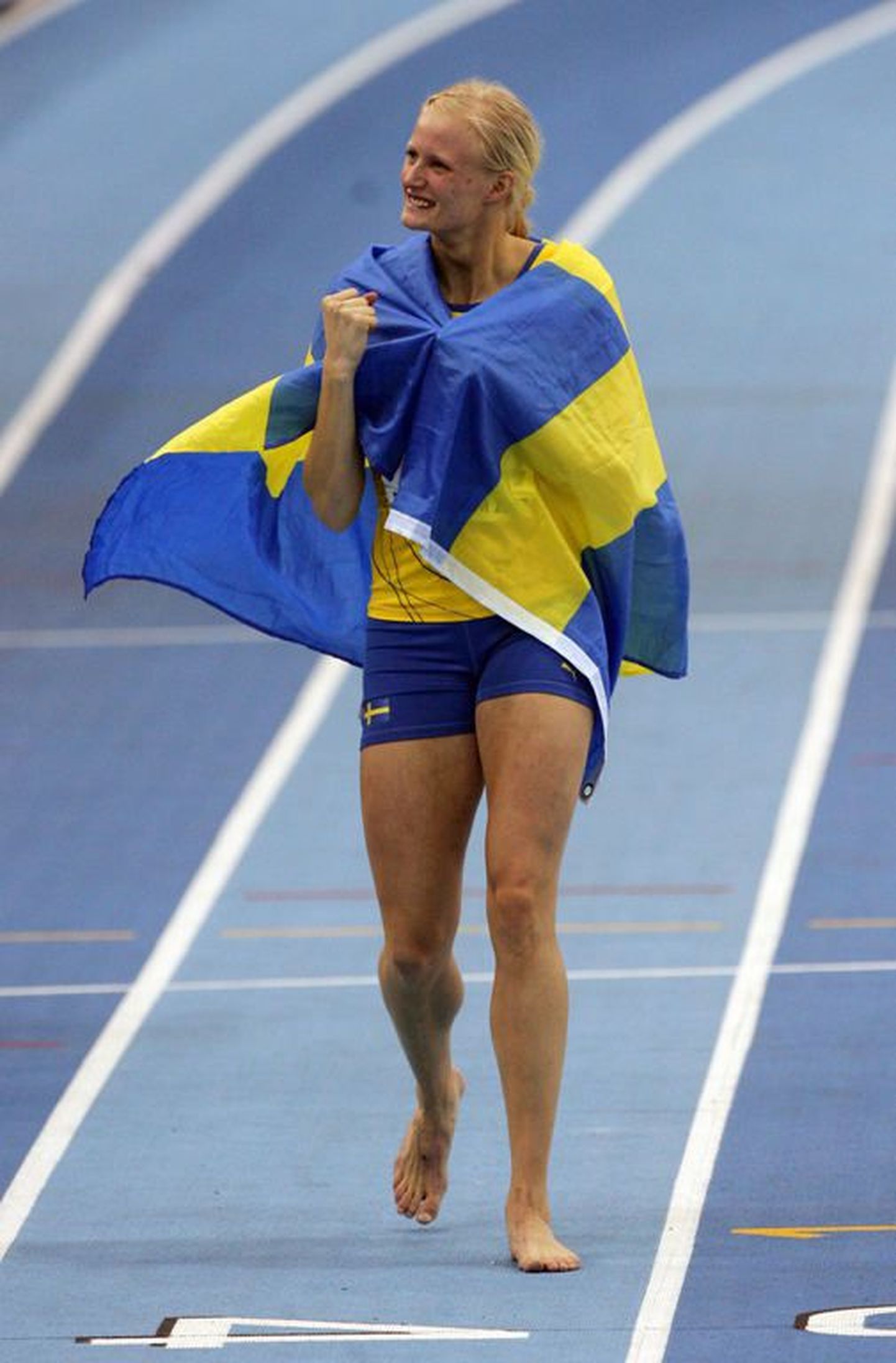 Seitsmevõistluse maailmameister ja olümpiavõitja Carolina Klüft.