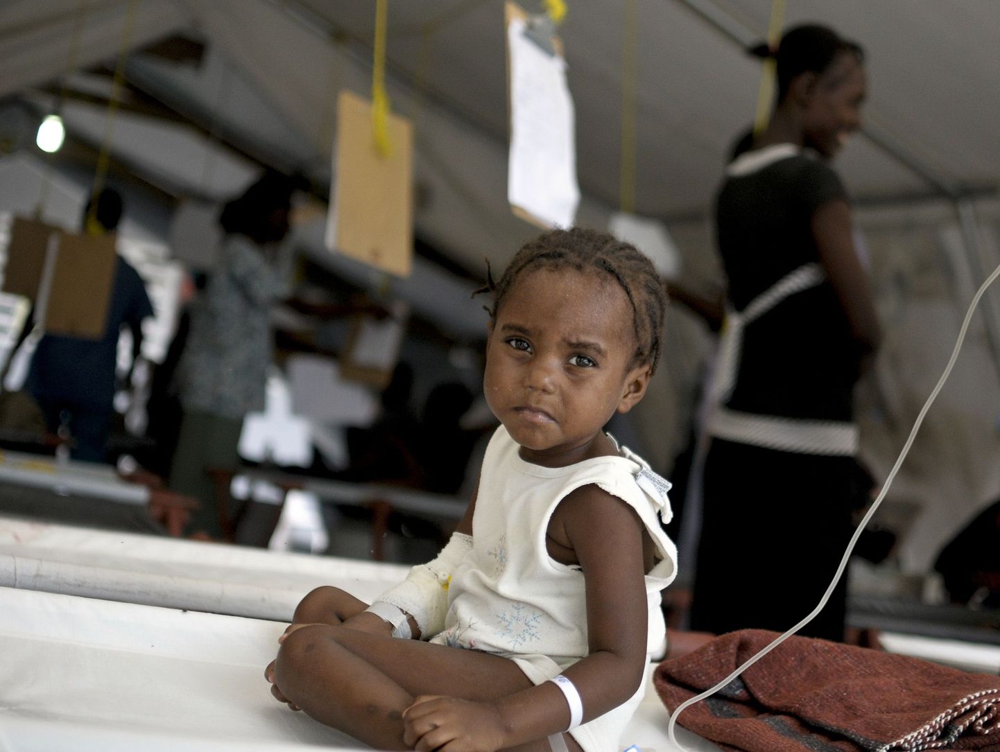 Haiti koolerasse haigestunud laps 2011. aastal pealinna Port-au-Prince'i lähistel haiglas.