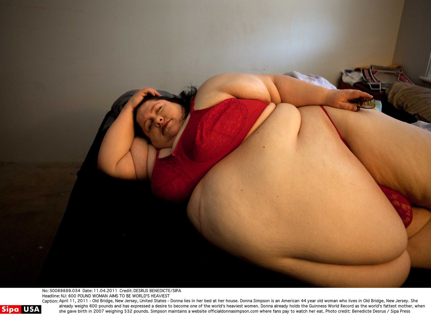 USAs New Jerseys elav Donna Simpson soovis 44aastaselt saada maailma kõige paksemaks naiseks.