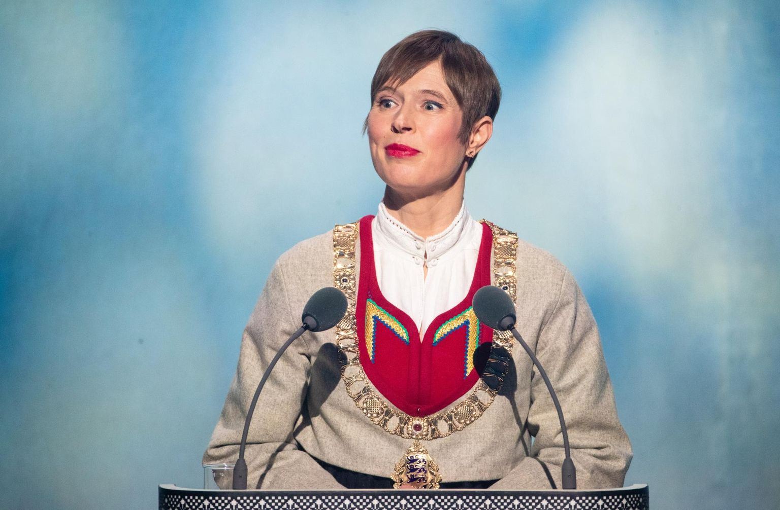 Vabariigi president Kersti Kaljulaid 24. veebruaril.