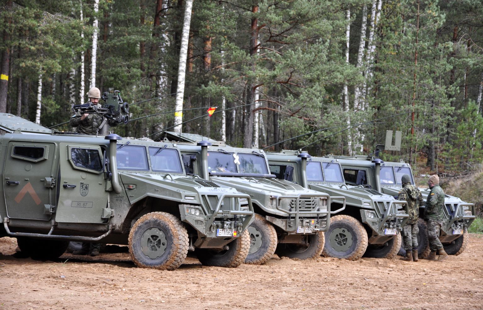 Starptautiskās militārās mācības "Tomahawk Soaring" Zemessardzes 3.Latgales brigādes mācību poligonā "Meža Mackeviči" Vaboles pagastā. Ilustratīvs attēls.