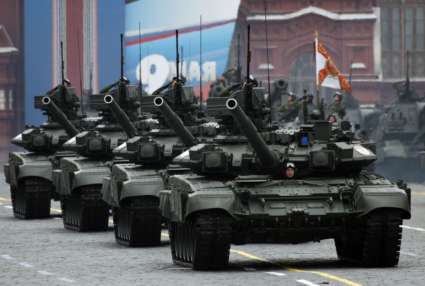 Venemaa tankid 9. mai paraadil Moskvas Punasel väljakul