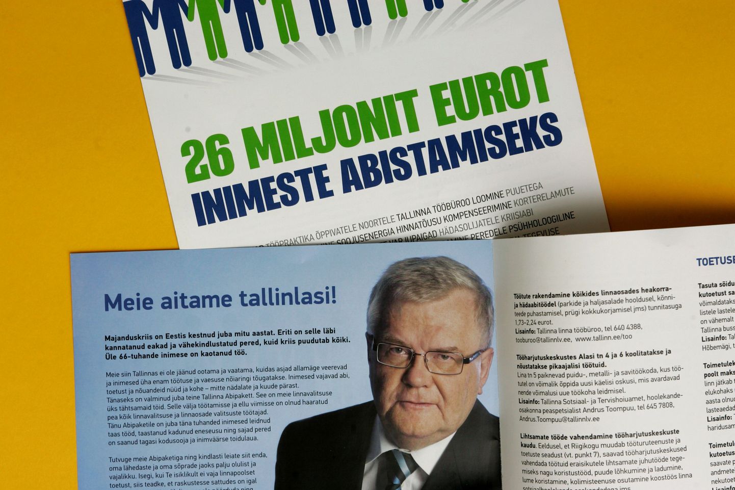 Tallinlaste postkastidesse potsatanud brošüürid «Tallinn aitab!»