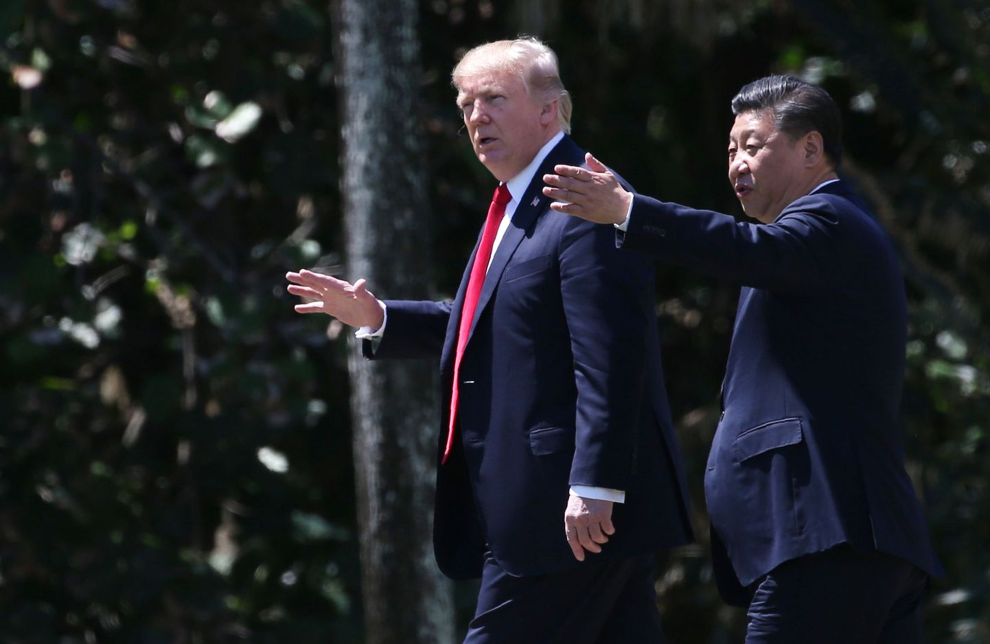 USA president Donald Trump ja tema Hiina ametivenda Xi Jinping