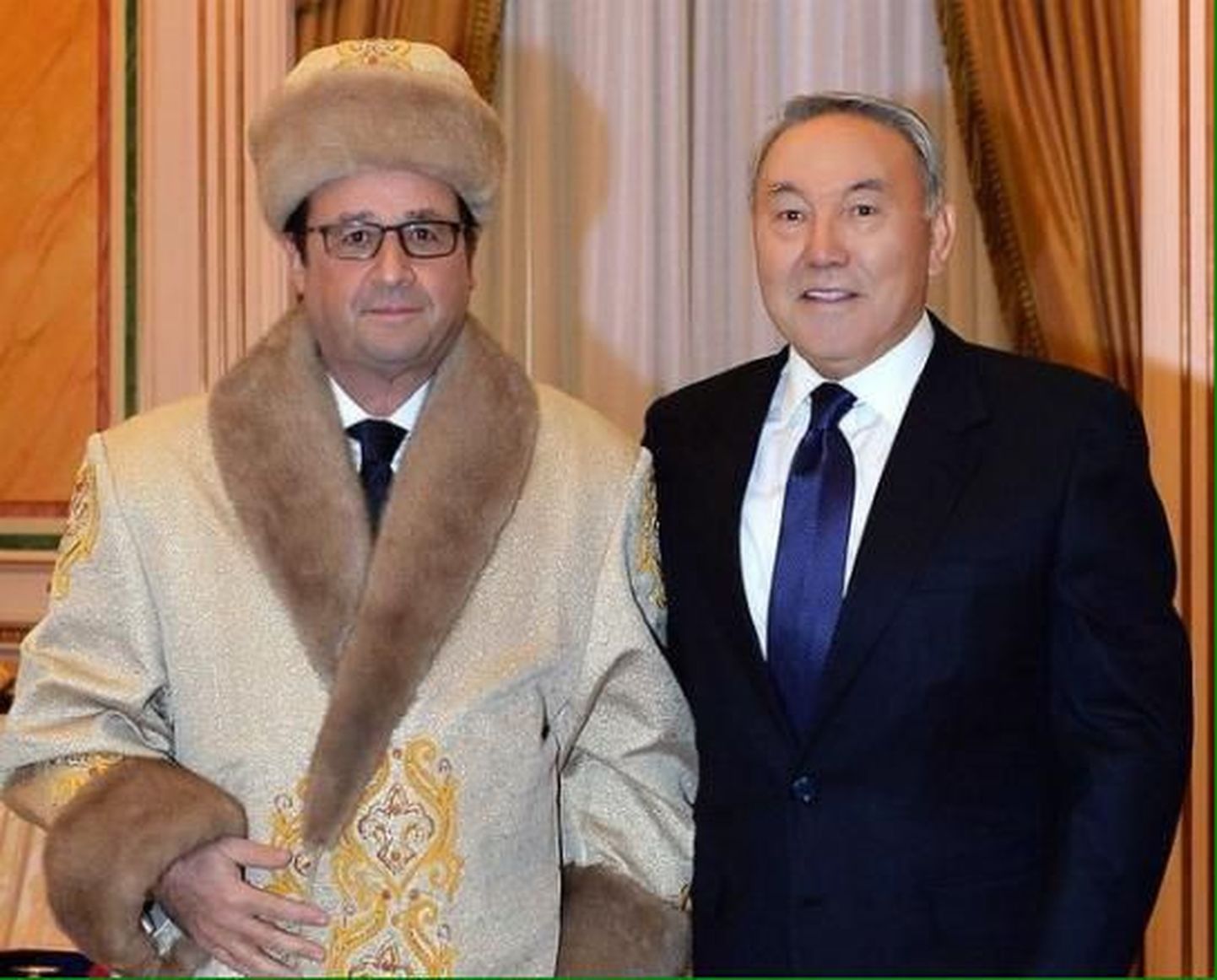 Prantsusmaa president François Hollande ja Kasahstani president Nursultan Nazarbajev.