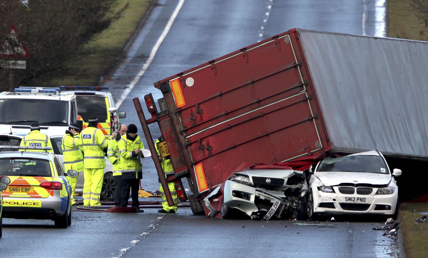 Tugeva tuule tõttu juhtunud õnnetus Šotimaal, kus suri kaubaauto juht.