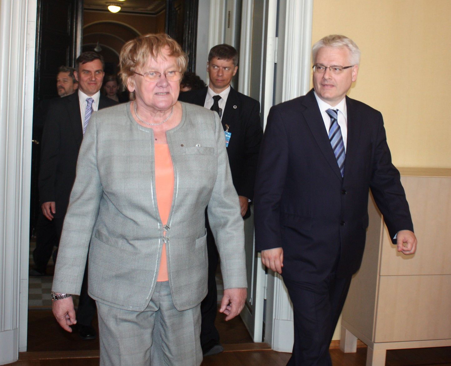 Riigikogu esimees Ene Ergma kohtus Horvaatia presidendi Ivo Josipovićiga.