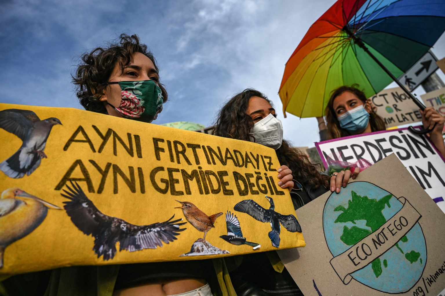 Kliimaaktivistid Istanbulis.