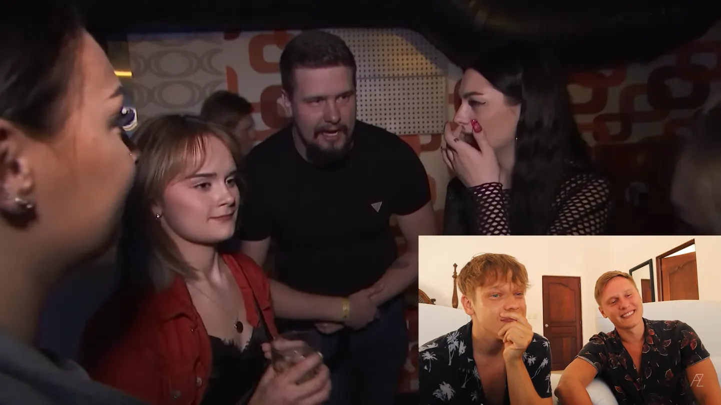 Andrei Zevakin, Robin Valting ja «Rannamaja: raju reede» osalised. Keskel Randar Luik.