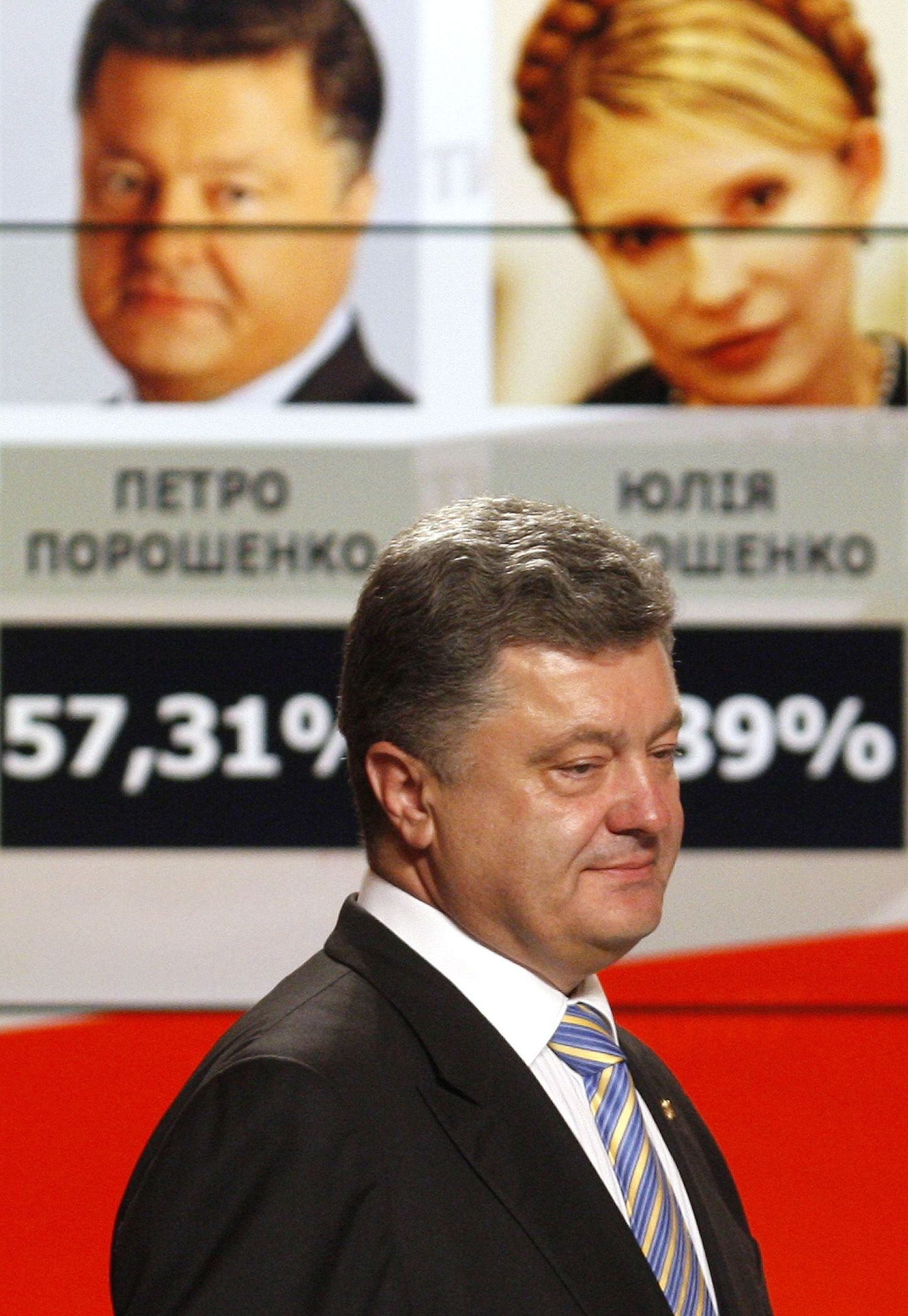 Ukraina presidendivalimiste liider Petro Porošenko.