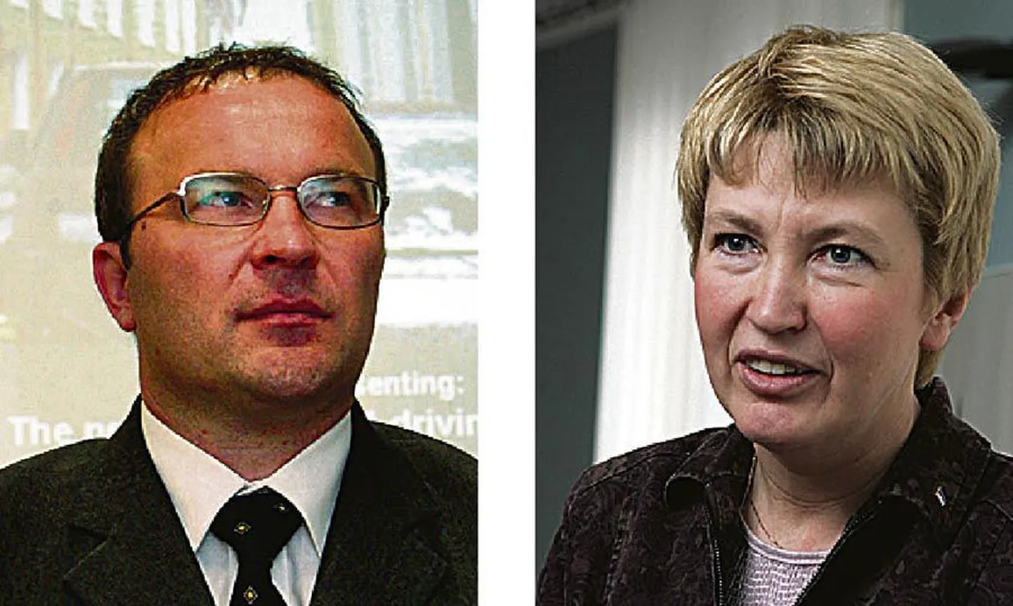 Maanteeameti eksjuht Tamur Tsäkko ja majandusministeeriumi kantsler Marika Priske