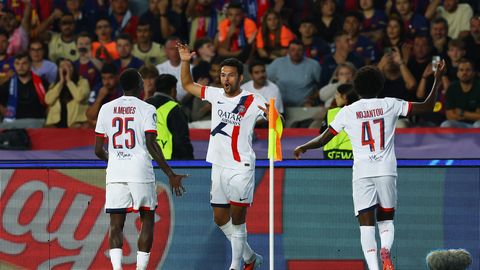 PSG futbolisti Čempionu līgas mačā pārspēj "Barcelona"