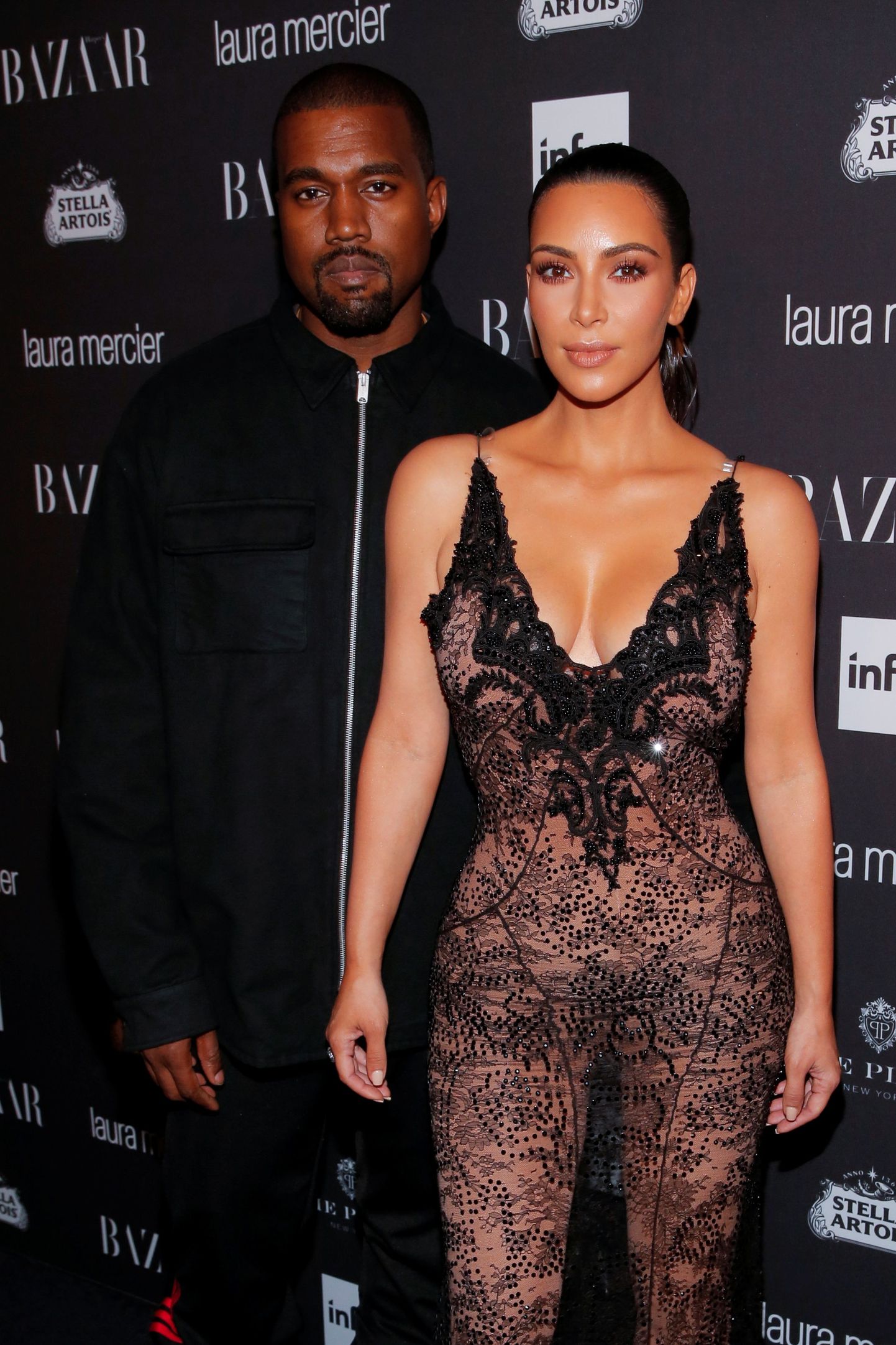 Kanye West and Kim Kardashian attend Harper's Bazaar's celebration of 'ICONS By Carine Roitfeld' at The Plaza Hotel during New York Fashion Week in Manhattan, New York, U.S., September 9, 2016.  REUTERS/Andrew Kelly