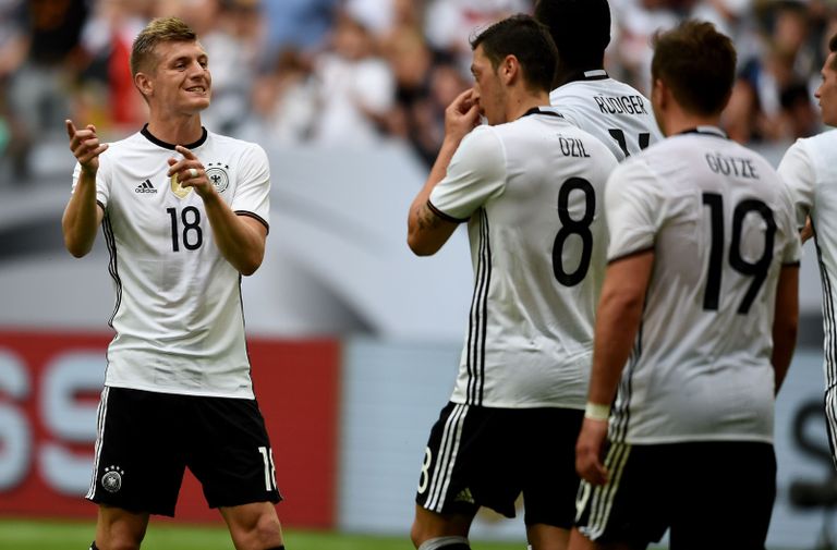 Saksamaa jalgpallikoondis tuleb Euroopa meistrivõistlustele valitsevate maailmameistritena. Foto: