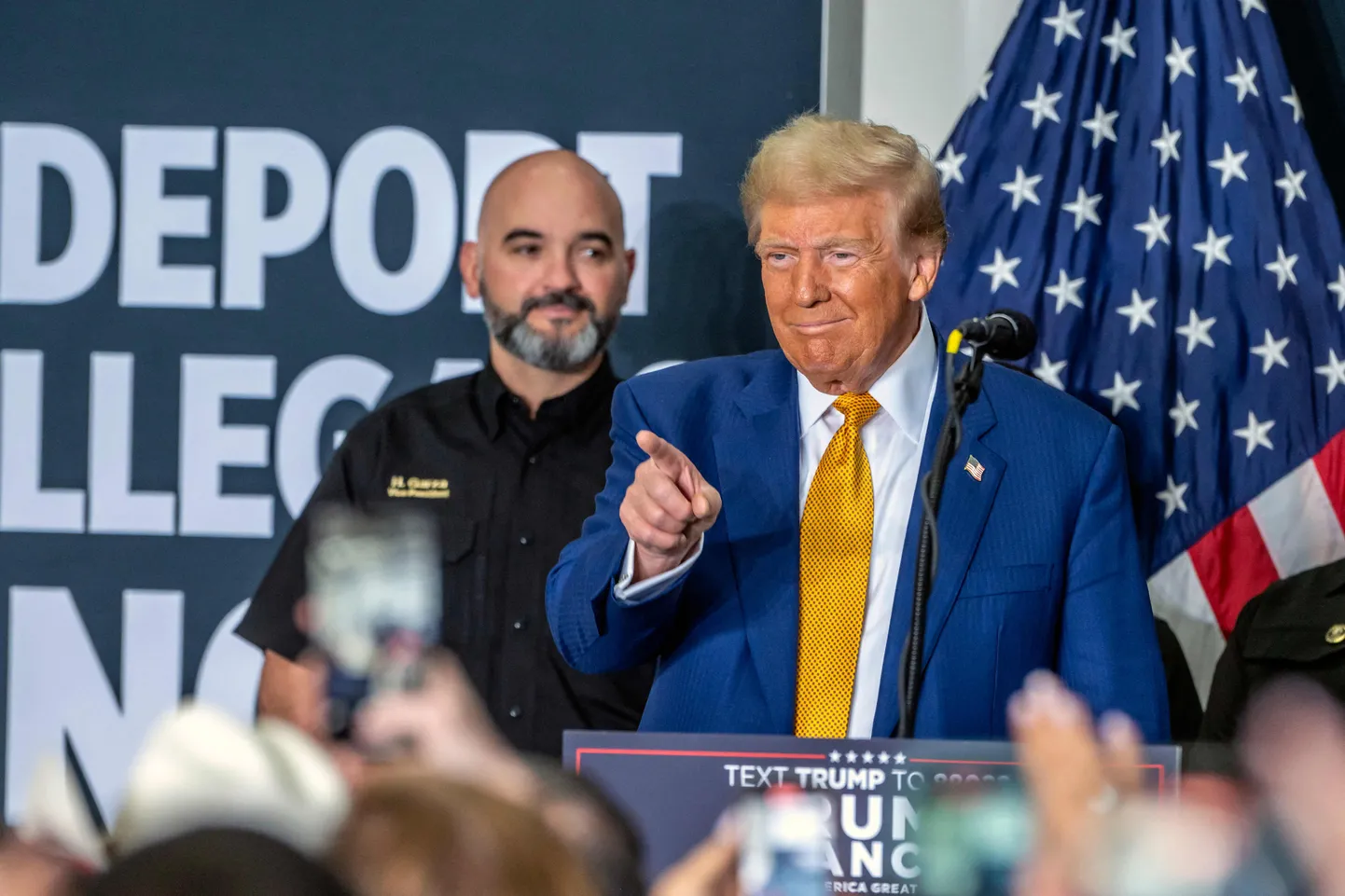 USA presidendiks valitud Donald Trump valimiskampaania ajal Texases kõnet pidamas. Foto on illustreeriv.