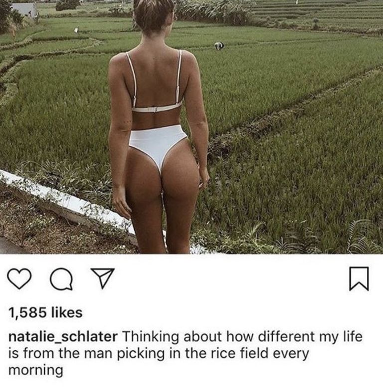 Instagrami modell Natalie Schlater ajas rahva maitsetu pildiallkirjaga vihale.