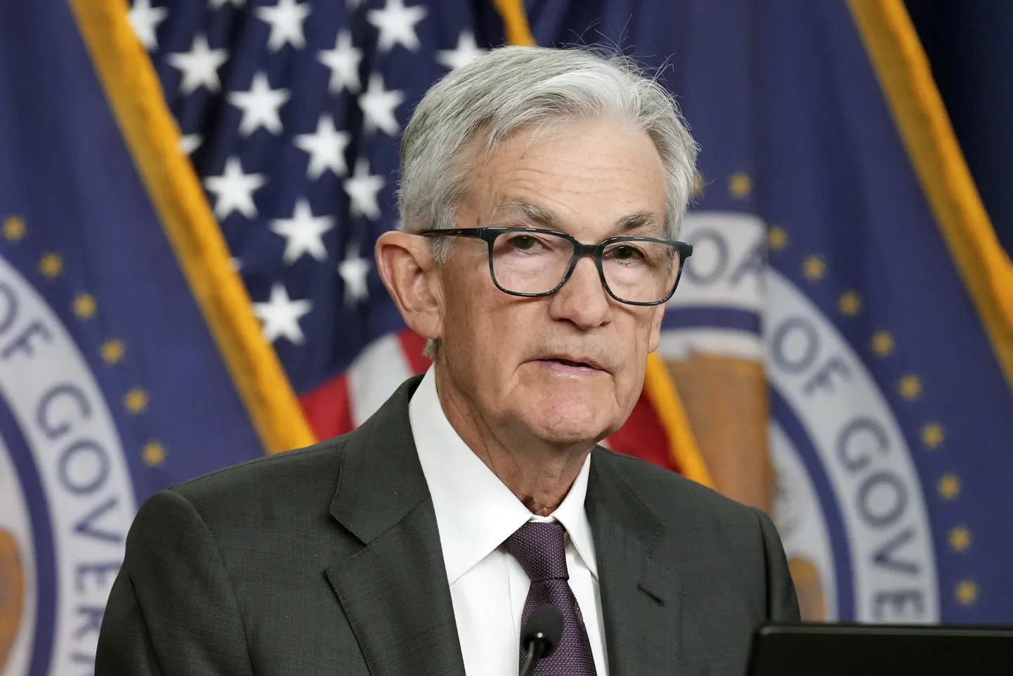 USA Föderaalreservi esimees Jerome Powell esineb pressikonverentsil pärast Föderaalse Avatud Turu Komitee koosolekut kolmapäeval, 29. jaanuaril 2025, Föderaalreservis Washingtonis
