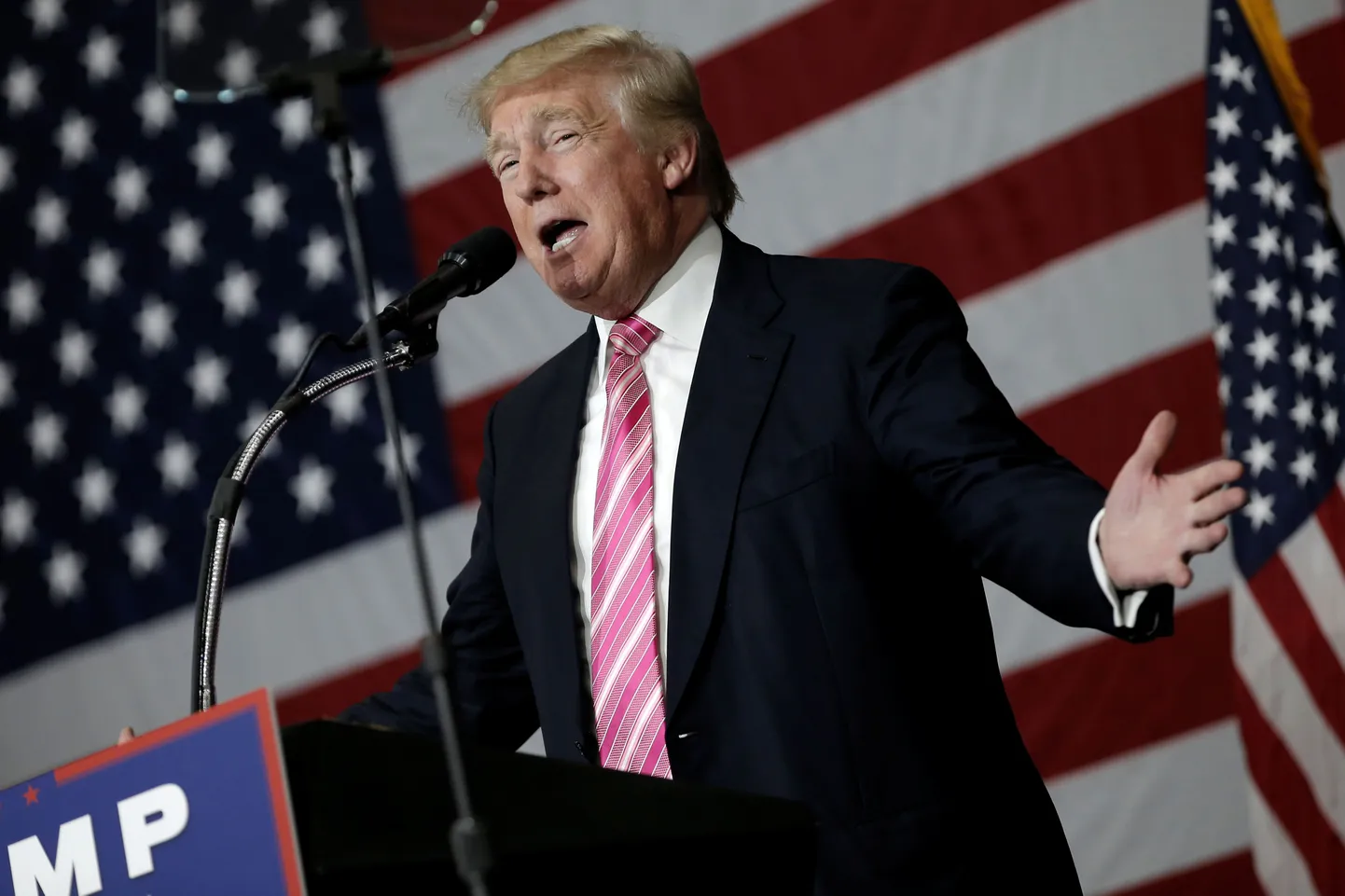 Donald Trump Pennsylvanias kõnet pidamas.