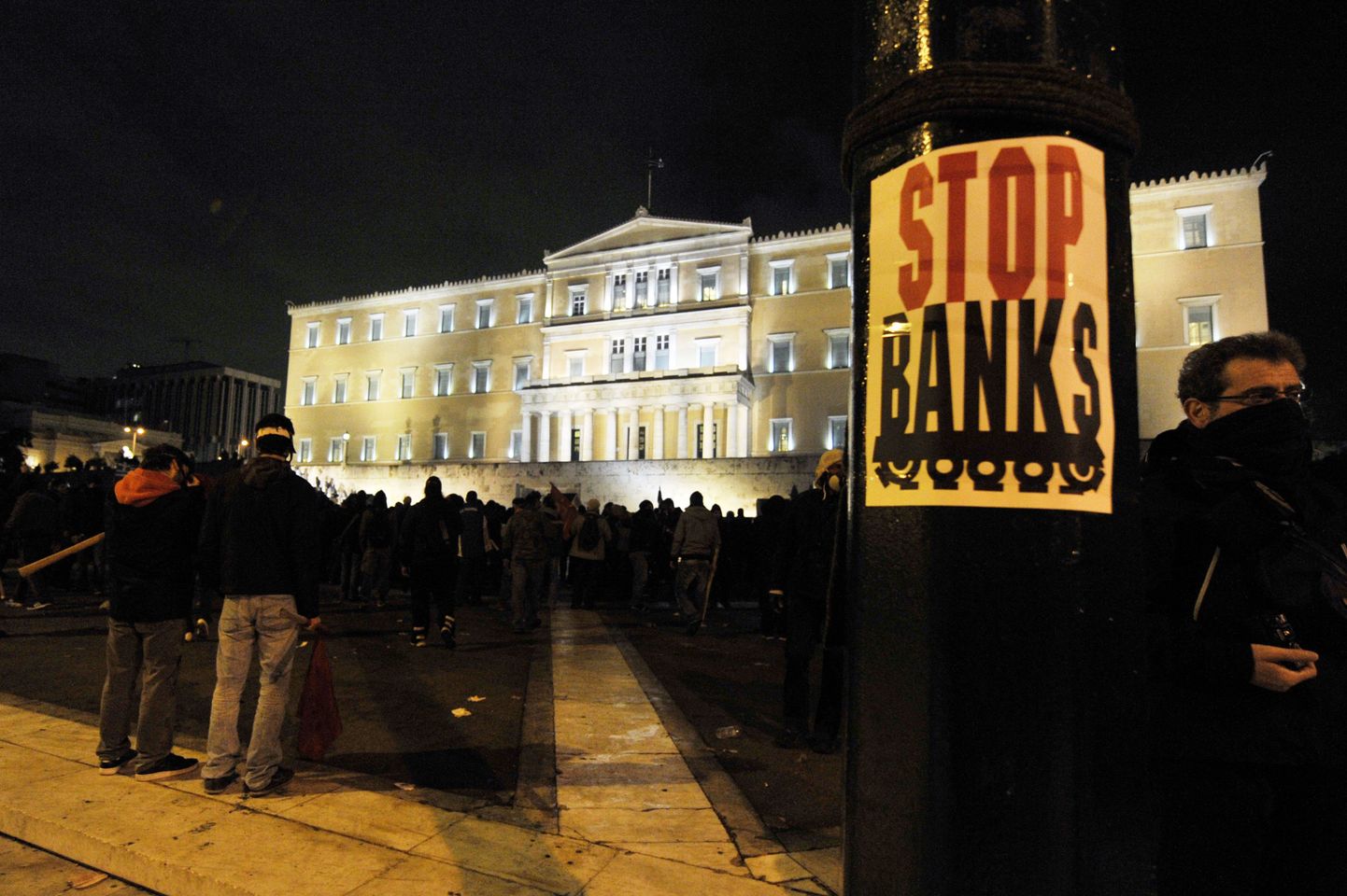 Meeleavaldajad Kreeka parlamendi ees Ateenas.