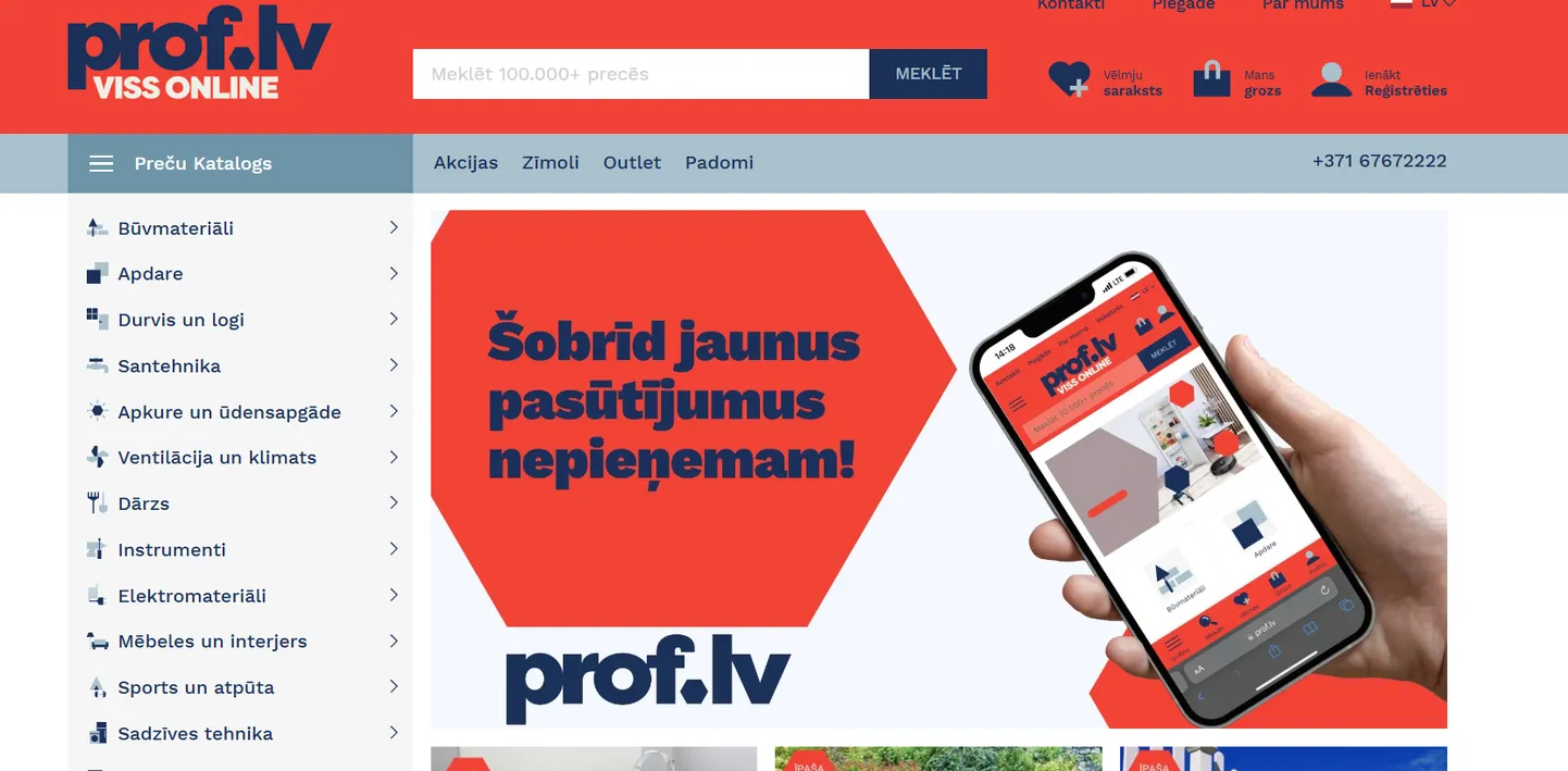 Uzsākts internetveikala "prof.lv" maksātnespējas process