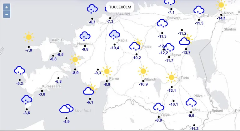 Temperatuurid 1.01.2024.