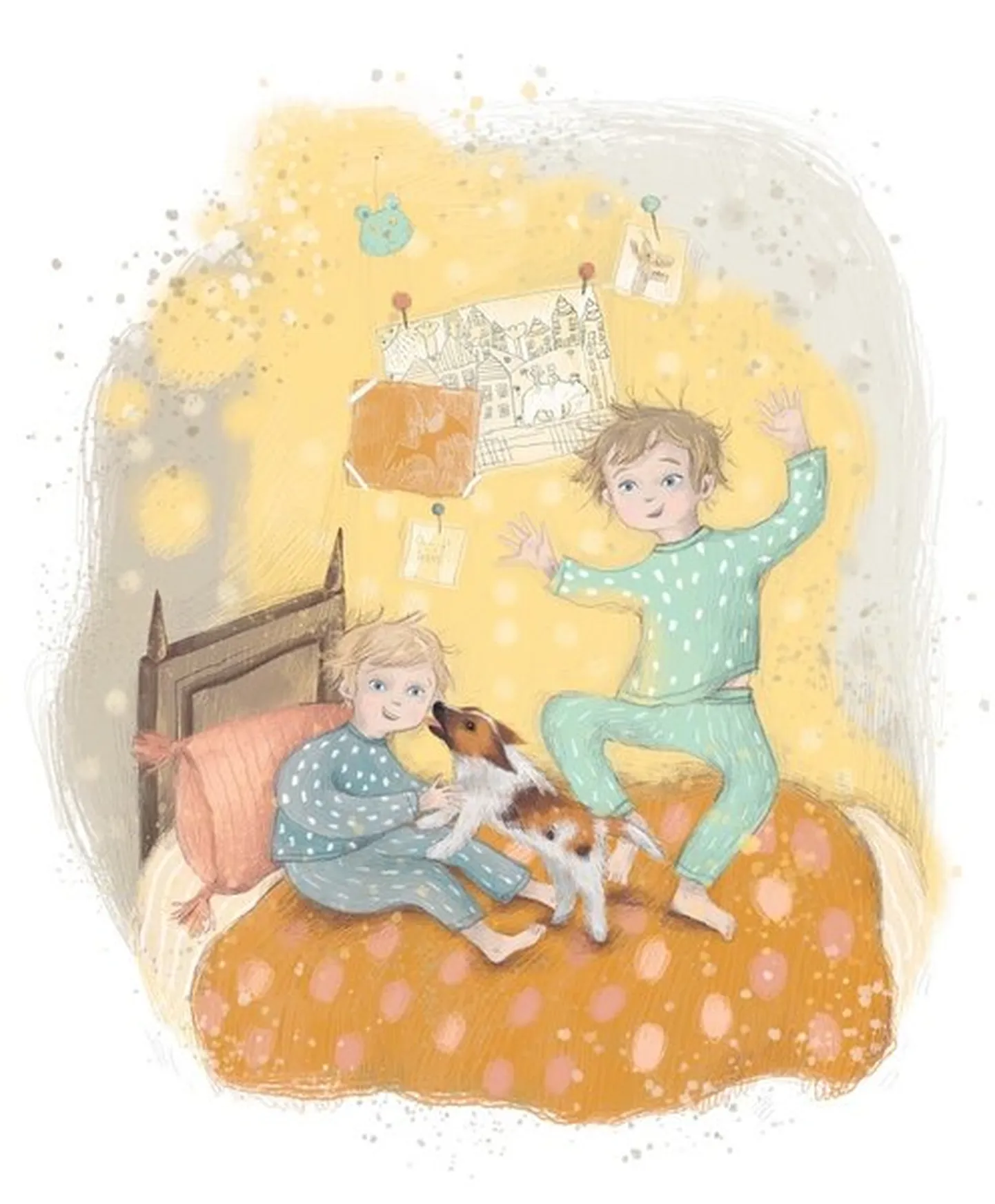 Sirly Oderi illustratsioon raamatus «Kuningas Toti ja Dorpati tulelinn».