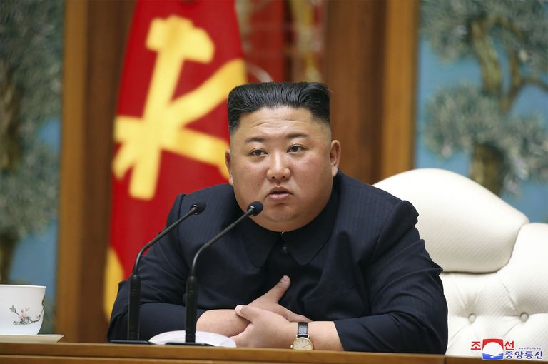 Põhja-Korea juht Kim Jong-un 11.aprillil Tööpartei keskkomitee istungil