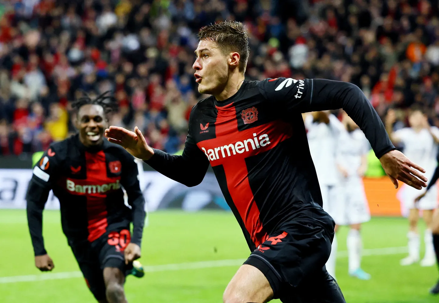 Patrik Schick tähistamas võiduväravat.