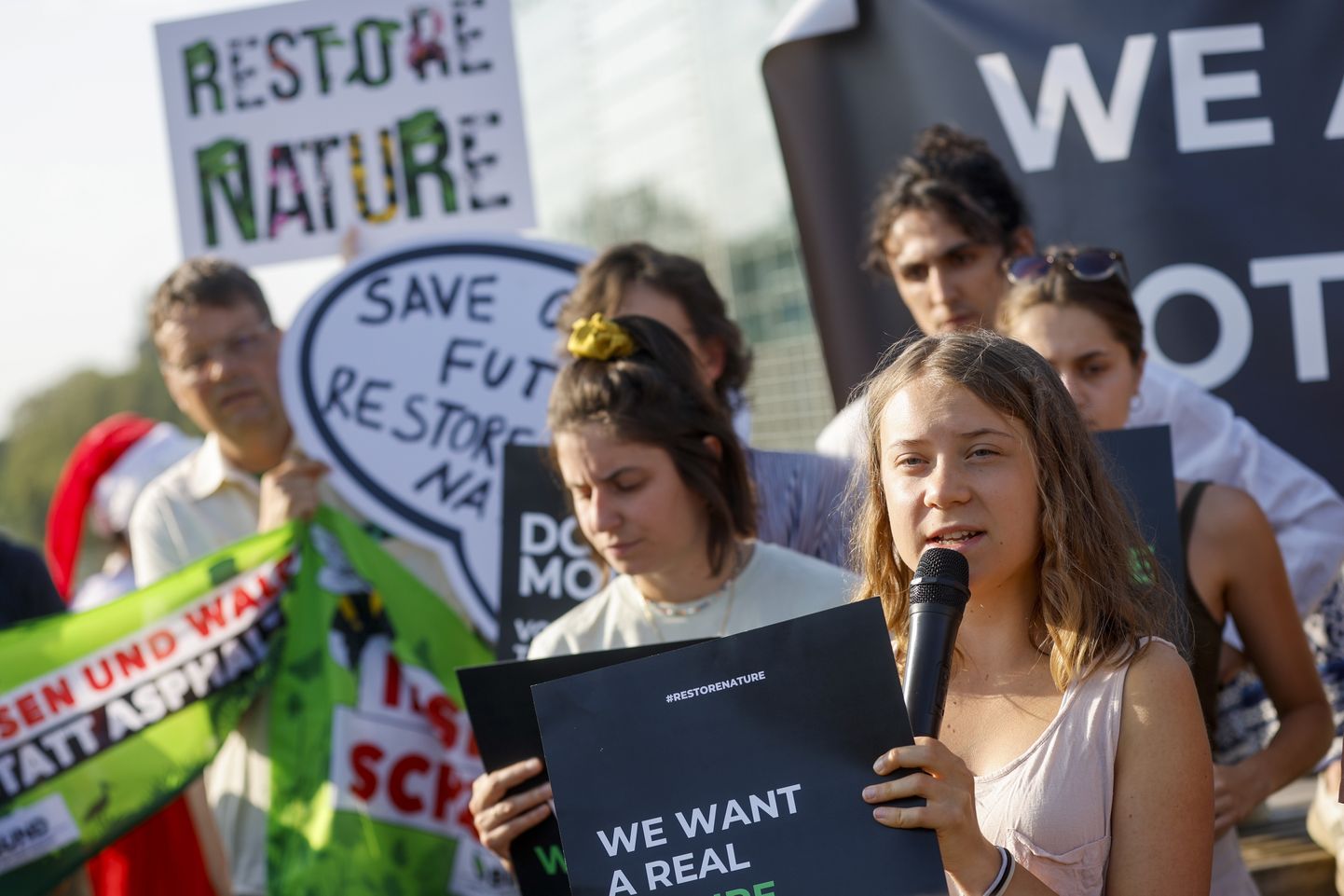 Noorte kliimameeleavaldus möödunud aasta juulis Strasbourgis Euroopa Parlamendi ees.
