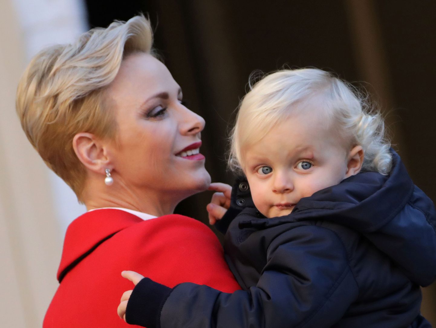Княгиня Монако с ребенком.