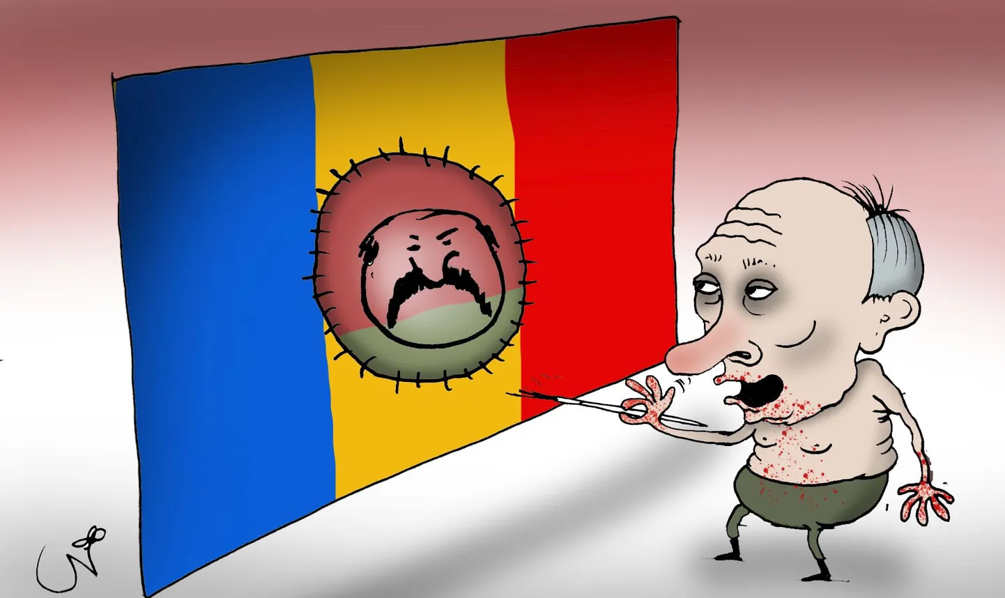 Urmas Nemvalts joonistab.