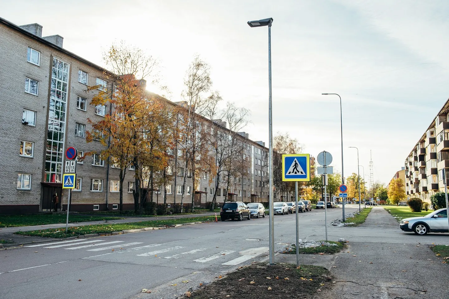 Пешеходный переход на улице Олеви в городе Кохтла-Ярве.