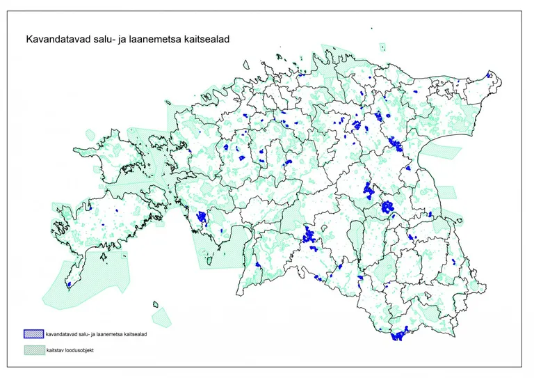 Kavandatavad salu- ja laanemetsa kaitsealad